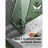 i-Blason Ares Case for iPhone 13 Pro 6.1 inch (2021 Release), Dual Layer Rugged Clear Bumper Case with Built-in Screen Protector (Green)