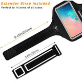 Armband For Samsung Galaxy S25/S24/S23/S22/S21/S20/S10/S9/S8 Up To 6.2",Water Resistant Running Exercise Gym Bag With Card Slot And Key Holder (Black)