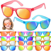 12 Pack Kids Sunglasses Hawaiian Party Favors With Uv400 Protection, 12 Colors Neon Sunglasses In Bulk For Boys Girls Birthday, Beach, Summer Pool Party Supplies, Goody Bag Stuffers, Classroom Gift