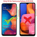 Samsung A20 and A30 Soft TPU Slim Fashion Anti-Fingerprint Non-Slip Protective Phone Case Cover for Galaxy A20/A30 (Black Brushed TPU)