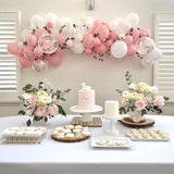 100pcs Pink & White Balloon Garland Set for Party, Baby Shower, or Wedding