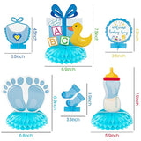 Blue Baby Shower Party Centerpieces For Boys, 12Pcs It'S A Boy Baby Sh