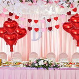 50 Pcs 10 Inch Heart Shape Foil Mylar Balloons For Birthday Party Deco