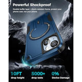 3 in 1 iPhone 14 Case with Blue Privacy Screen Protector