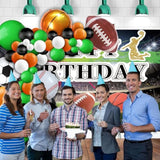 Ball Theme Balloon Garland Kit,Sport Balloons Arch Garland,Green Black Orange White Balloons Ball Foil Balloons For Sports Theme Party Games Garden Theme Birthday Party Celebration Party