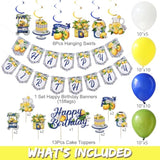 Summer Lemon Party Decoration Packs,Royal Blue Yellow Balloons,Banners,Cake Toppers,Hanging Swirl Streamers,Capri Lemon Birthday Wedding Supplies,Her Main Squeeze Bridal Shower Amalfi Coast Decors