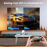 Mini Portable Projector With 4K Support, Bluetooth 5.4 Wifi6, 5Watt Sound Base Speaker, 160 Ansi, Android 11, 210° Rotation , Auto Keystone Correction Video Projector Hy300 Ultra