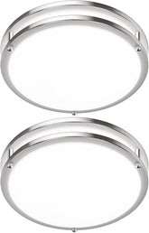 2 Pack 12 Inch LED Ceiling Lights 3200LM Dimmable Flush Mount Fixtures