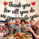 Thank You For All You Do We Appreciate You Banner Happy Friendsgiving Garland Decoration Thanksgiving Party Decor