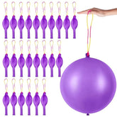 24 Pcs Purple Punch Balloons Bounce With Rubber Band Handle Punching Balloon Heavy Duty For Birthday Party Favors, Kids (Purple)