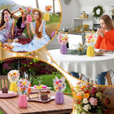 9 Pcs Wildflower Honeycomb Table Centerpieces Wildflower Birthday Party Decorations Spring Floral Table Centerpieces Paper Honeycomb Decor For Birthday Baby Shower Supplies Office