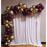 Burgundy Balloon Arch Kit, 140Pcs Burgundy Maroon Gold With Stars Balloon Garland Kit, Different Size Balloons For Valentines Day Birthday Anniversary Bridal Shower Wedding Party Decorations