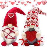 Valentines Day Decor - Valentines Day Decorations - Red Valentine Couple Plush Gnomes Decorations For Home, Indoor, Office - Valentine Gifts For Her, Girls - Romantic Anniversary Vday Gift