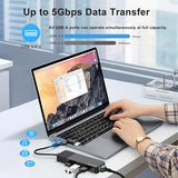 All-Lucky Usb To Ethernet Adapter, 4 In 1 Usb C To Ethernet Adapter Hub With 3 X Usb 3.0 Port/Gigabit Internet Port, High-Speed Network Hub Compatible For Imac,Macbook Proipad Proxps