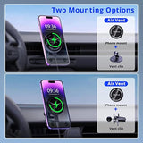 Magnetic Wireless Car Charger Mount Compatible With Magsafe Iphone14 /Iphone 13/ Iphone 12/12 Mini/12 Pro/12 Pro Max, 15W Fast Charging Air Vent Magnet Accessories Car Phone Holder