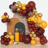 170Pcs Magical Wizard School Balloons Arch Garland Kit, Different Sizes 18 12 10 5 Inch Burgundy Yellow Gold Confetti Balloon For Kids Birthday Baby Shower Halloween Party Decorations Supplies