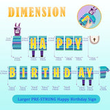 Llama Themed Birthday Banner Backdrop Video Game Party Decorations Battle Party Decor