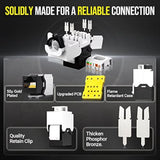 Cat6 Rj45 Keystone Jack - Reusable Utp Ethernet Wall Jack With Adjustable Ratc