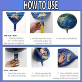 22" Round Sphere Globe Foil Balloons,6 Pcs Earth-Printed Mylar Balloons