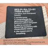 Funny Respiratory Therapist Definition Mouse Pad - Therapy Rt Care Week Gift Mousepad Mouse Mat For Office Laptop 9.5 In, Medium, Black