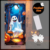 Halloween Door Cover Ghost Banner 71.6x35.4 Inch Indoor Outdoor Party Decorations
