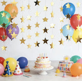 7 Pack 91.8 ft Gold Star Garland Banner Double Side Hanging Star Streamers Paper Star Banner Backdrop for Graduation Birthday Baby Shower Wedding Classroom Party Ceiling Decorations