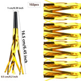 102-Piece Gold Glitter Fringed Noise Makers Bulk Party Blowouts & Whistles