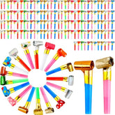 160 Pcs Colorful Party Blowouts and Noisemakers for Birthdays and New Year Parties