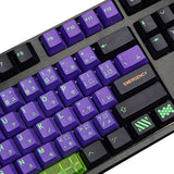 Keycaps Purple Black Keycaps, 134 Set Unit-01 Keycaps For Gaming Keyboard, Pbt