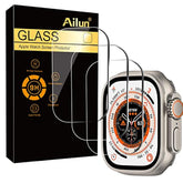 Apple Watch Ultra 2 49mm Tempered Glass Screen Protector 3-Pack Clear