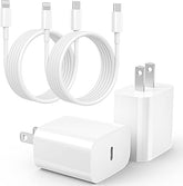 2 Pack 20W USB C iPhone Fast Charger with 6FT MFi Certified Lightning Cable