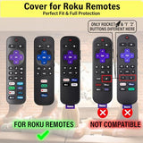 4 Pack Remote Case, Battery Cover For Tcl Roku Smart Tv Steaming Stick Remote, Silicone Protective Controller Universal Sleeve Skin Glow In The Dark Green Blue Purple Red