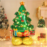 Inflatable Christmas Balloons Set with Santa, Snowman, and Christmas Tree for Decor