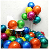 50pcs 12" Metallic Multicolor Balloons – Double-Layered & Durable for Party and Event Decor