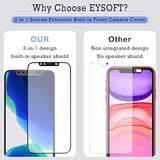 Screen Protector With Front Slide Camera Cover - Compatible For Iphone 13/14, Hd Tempered Glass Screen Protection And Spy Cover Protect Privacy, Not Affect Face Id - 2 Pack