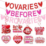 Ovaries Before Brovaries Banner, Happy Galentine’S Day Banner, Galenti