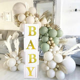Baby Shower Decorations Baby Balloon Boxes Blocks With 30 Letters For Boy Girl 1St Birthday, Teddy Bear Baby Shower, Bridal Shower, Gender Reveal Party Decoration By