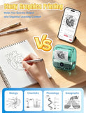 Print Pods Mini Printer - T02 Pro Ai Sticker Printer Box Thermal Inkless Sticker Maker Machine Bluetooth Impresora Portátil Instant Print For Notes, Anatomical Diagrams, Journal, Diy, Gift