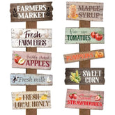 Farmers Market Party Decor, 10Pcs Farmers Market Directional Sign Supplies, Fruit Bridal Shower Decor Baby Shower Decorations Outdoor Indoor