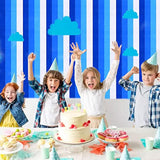 Blue White Crepe Paper Streamers 8 Rolls, Party Streamers For Birthday Wedding Baby Bridal Shower Decorations Halloween Christmas Craft Supplies (1.8 Inch X 82 Ft/Roll?656Ft)