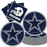 40Pcs Football Party Decorations Baby Shower Plates And Napkin Sets For Cowboy Party Supplies Navy Blue Football Birthday Party Decorations