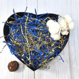 Gift Baskets Filler Gold And Blue Crinkle Paper Filler 1/2 Lb Paper Shreds Craft Confetti Grass Raffia For Gift Baskets Wrap Decorations Display Merchandise