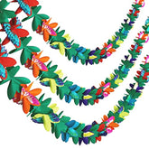 3 Pack Tropical Paper Flower Garland 30Ft Tissue Flower Banner Luau Party Decor