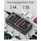 60 Port 300W(60A) Usb Charging Station, Multi Usb C Charger Station Block With Intelligent Protection, Desktop Charging Station For Multiple Devices, Suitable For Schools, Hotels, Shops And Malls