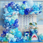 Ocean Party Balloon Garland Kit: Shark & Clownfish Birthday, Baby Shower