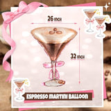 6 Pcs Espresso Martini Balloon 32 X 26 Inches Giant Foil Espresso Martini Balloons A Tini Bit Older Birthday Party Decorations For Bachelorette Bridal Shower Wedding Party Supplies