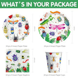 Bug Party Decorations & Tableware Set β Insect Theme Birthday or Baby Shower for 24 Guests