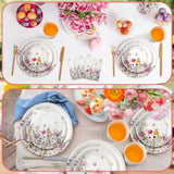 250PCS Wildflower Party Tableware Set for 50 Guests - Plates, Cups, Napkins