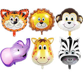 Jungle Safari Animal Balloons 6 Pack Zoo Theme Birthday Baby Shower Party Decor