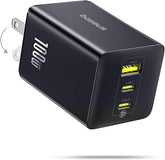 100W 3 Port USB C Fast Wall Charger Foldable Compact Power Adapter for MacBook iPhone iPad Samsung